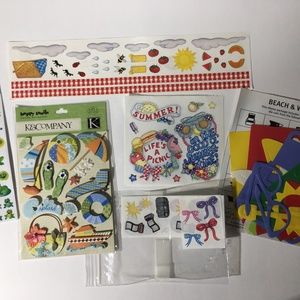 Huge scrapbook sticker lot - picnic beach